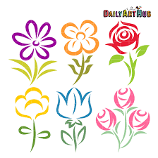 Beautiful Flower Shapes Clip Art Set Daily Art Hub Free Clip Art Everyday Free Clip Art Art Set Shapes Images