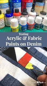More images for how to seal acrylic paint on denim » Testing Acrylic Fabric Paints On Denim Made By Barb Surprising Result