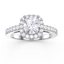 Top quality at unbeatable prices! Princess Diamond Solitaire Cushion Cut Halo 18ct White Gold Engagement Ring Jian London