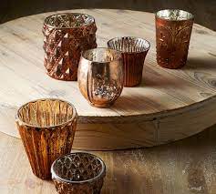 Get inspired with our curated ideas for candleholders and find the perfect item for every room in your home. Antiqued Mercury Votive Holder Set Of 6 Copper Candle Holder Pottery Barn