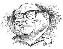 Tom S Daily Coronacature Danny Devito Caricature Sketch Caricature Drawing Celebrity Drawings