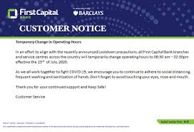 Click edit next to the customer address section. Customer Notice Temporary First Capital Bank Zimbabwe Facebook