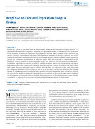 PDF) DeepFake on Face and Expression Swap: A Review