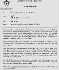Religious exemption indicates that there is a provision in the statute that allows parents to exempt their children from vaccination if it contradicts their sincere religious beliefs. Are Catholics Eligible For Covid Vaccine Religious Exemptions