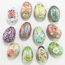 Easter eggs clipart clip art and digital paper set digital | etsy. Paper Mache Eggs Set Of 12 World Market