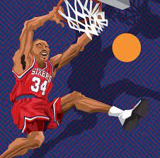 Charles Barkley Sir Chuck Caricature Art Nba Basketball Art Charles Barkley Caricature