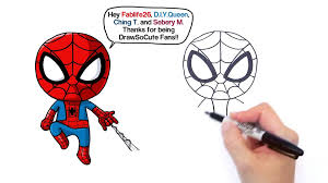 Drawing spider man far from home. Cartoon Spider Man Drawing Carinewbi