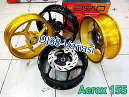 Velg Axio Aerox 155 Double Disc Cakram Gold Black Ring 14 Velg