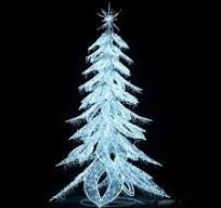 Snowy White Christmas Cedar LED Decoration Motif Lights for Christmas Festival Use