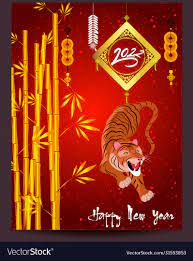 Cny 2022 Advertisement Chinese New Year 2022 Year Tiger Lunar Vector Image