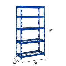 You hear horses and wagons coming down the river. Amazon Com Muscle Rack Ur301260wd5 Bl 5 Shelf Blue Boltless 30 W X 12 D X 60 H Steel Shelving Unit Industrial Scientific