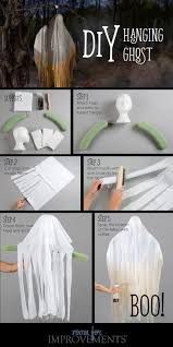 Find Out How To Make A Diy Hanging Ghost For Halloween Hang It Outside From A Halloween Ghost Decorations Halloween Diy Outdoor Homemade Halloween Decorations