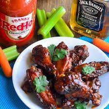 Chicken Wings Smoked Grilled And Coated In A Spicy Jack Daniels Sauce Grilled Wings Chicken Wing Recipes Recipes