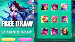 Summer Draw Mobile Legends 2020 Draw New Mlbbeve Tk Get Free Skins Tezwon Mobile Legends Miya Mobile Legends Alucard Mobile Legends