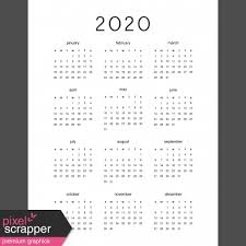 Please notice the reversal of date in case you've registered before now. 2020 Calendars Kit Print 8 5x11 Graphic By Marisa Lerin Pixel Scrapper Digital Scrapbooking