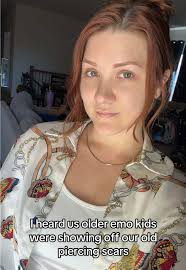 My parents wouldn't take me so I DIY'd it with a safety pin 🤣 #emokid...