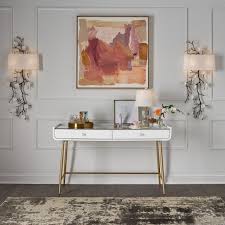 Allure Gold White 2 Drawers Vanity Desk In 2020 Vanity Chair Universal Furniture Furniture