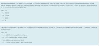 Solved Beckham Corporation Has 3 000 Shares Of 100 Par V Chegg Com