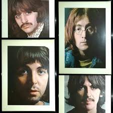4 Poster Lennon Mccartney Harrison Starr White Album Quadro