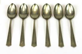 This Is A Lot Of Six Wm A Rogers Nickel Silver Teaspoons In The 1920 Ohs150 Pattern The Back Of The Handle Says Pat Mar 1 Long Teaspoon Nickel Silver Spoon