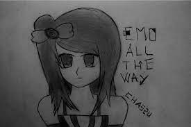 Anime - Cute Emo Girl Drawing By Chassu On Deviantart