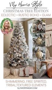 New users enjoy 60% off. Snowy Eclectic Bohemian Style Christmas Tree