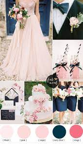 The combination of navy and blush pink is very popular for weddings in all seasons. Blush Pink And Navy Blue Wedding Promotions