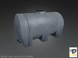 Water Tank Big Plastic Barrel Ad 3d Big Tank Water Plastic Water Tank Barrel Unity