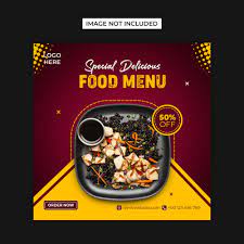 Delicious Food Menu Social Media And Instagram Post Template Restaurant Social Media Food Menu Instagram Post Template