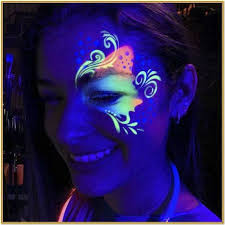 Uv Tattoos Blacklight Tattoos In 2020 Neon Face Paint Uv Face Paint Glow Face Paint