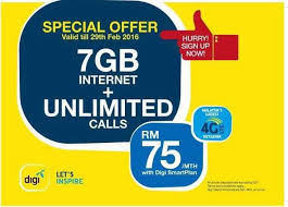 Our research on the various broadband services and packages out there led us to create a broadband price comparison. Digi Unveils Limited Time Smartplan 75 Offers 7gb Internet And Unlimited Calls For Just Rm75 Lowyat Net