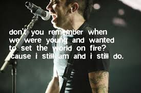 Rise Against Lyrics Don T You Remember When We Were Young And Wanted To Set The World On Fire Cause Rise Against Lyrics Lyrics To Live By Good Music Quotes