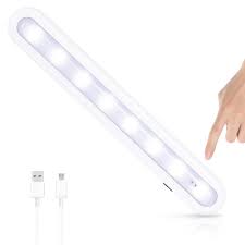 Star Spangled Closet Light Rechargeable Under Cabinet Lighting Wireless Rotatable Dimmable Touch Light Bar Battery Operated Powered Led Stick On Lights For Wardrobe Counter Kitchen Bedroom Cool White