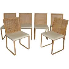Rare Harvey Probber Woven Rattan Dining Chairs 1stdibs Com Rattan Dining Chairs Dining Room Chairs Modern Dining Room Chair Cushions