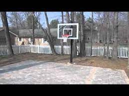 Parking lot turned basketball court. Brick Paver Backyard Basketball Court Youtube