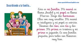 When to use personality adjectives. La Familia Describing Your Family In Spanish Spanishlearninglab
