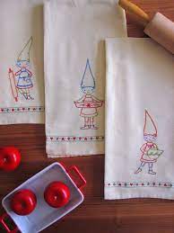 Best kitchen towels to embroider on ribbon. Pin On A Kitchen Collection