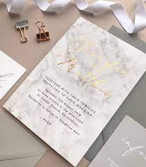 Marble Copper Foil Printed Wedding Invitations Foil Print Invitation Marble Invitation Wedding Foil Print Wedding Invitations