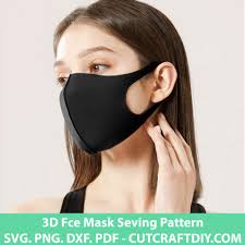 41 downloads 898 views 79kb size. 3d Face Mask Sewing Pattern Pdf Svg Dxf Eps Cutting Files