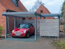 Bevor ihr mit dem bau loslegt, solltet ihr euch um eine. Carport Selber Bauen Mit Fahrradschuppen Und Sichtschutz Selbermachen De
