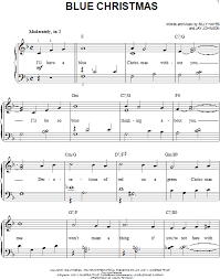 Digital score of blue christmas. Blue Christmas Easy Piano Zzounds
