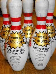 7 Years Ago Today I Painted Bowling Pins For The New World Record Of 1 434 Team Score By Buckets On Deck Which Was Done Starr Fine Art Stemless Wine Glass