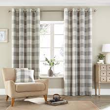 Maybe you would like to learn more about one of these? Dunelm Check Fully Lined Light Brown Skye Eyelet Curtains W 228cm 90 X Drop Natural Eyelet Curtains Farmhouse Decor Living Room Farm House Living Room