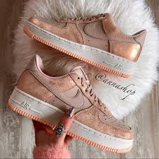 The nike air force 1 low supreme white adds just a small red logo box to this classic. Nike Shoes Nwt Nike Air Force Premium Rose Gold Poshmark
