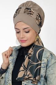Aise Tesettur Siyah Sal Bone Modelleri Indigo Yuzuculer Model