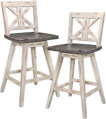 Displays2go.com has been visited by 10k+ users in the past month Amazon Com Homelegance Barstool Set Of 2 Amsonia Counter Height Swivel Stool 2 Pack White Furniture Decor