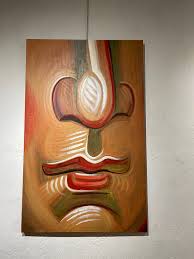 Painting LIPS Inspiration Icon Face Large Interior Painting Hand Painted