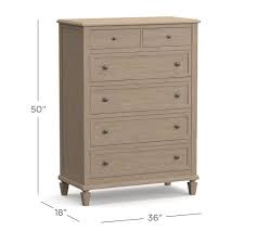 This double dresser features six spacious drawers adorned with metal drawer pulls. Sausalito 6 Drawer Tall Dresser Pottery Barn
