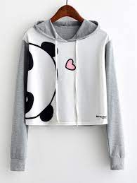 Design your custom sweatshirts online today. Hoodie Mit Pandamuster German Shein Sheinside Mode Vetement Vetements Cool Vetements Styles