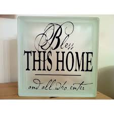 Vinyl Design On Glass Block Unusual Gifts For The Home Made By Vinylumptious Gifts M Facebook Com With Images Vinyl Wall Lettering Glass Block Crafts Glass Blocks